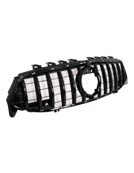 Griglia anteriore per Mercedes CLA X118 C118 (19-up) Piano Black Stripes GT-R Panamericana Design