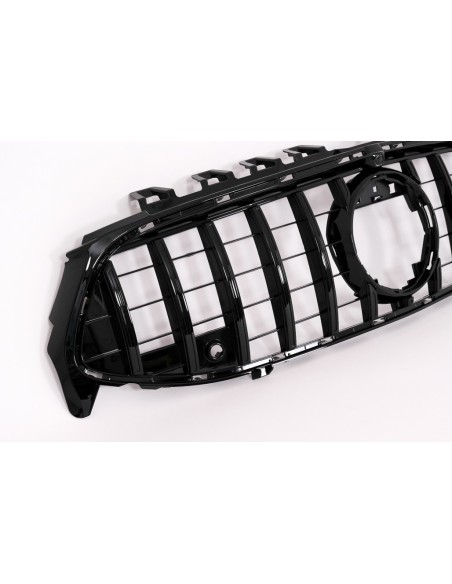 Griglia anteriore per Mercedes CLA X118 C118 (19-up) Piano Black Stripes GT-R Panamericana Design