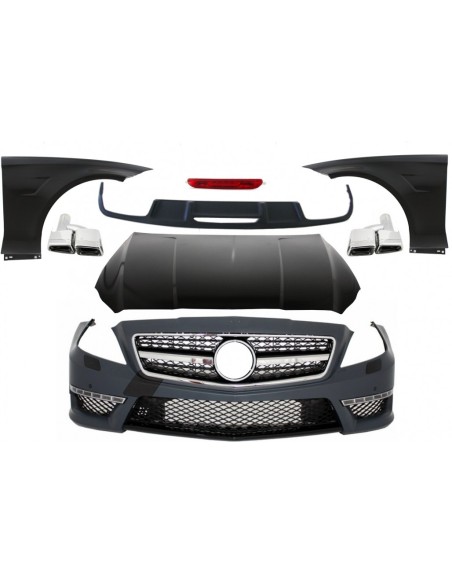 Kit completo w/ scarico per Mercedes CLS W218 C218 berlina (11-17) CLS63 Design