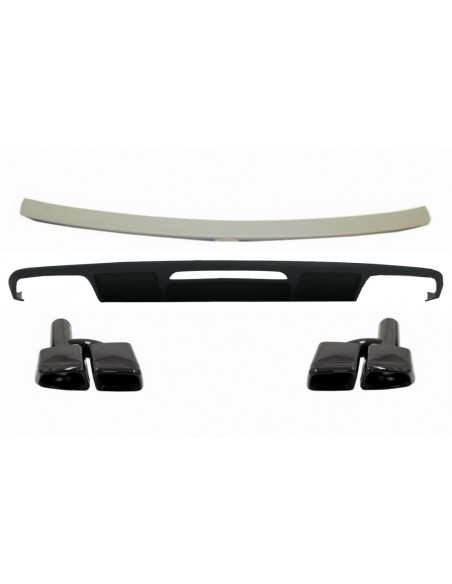 Paraurti posteriore Diffusore per Mercedes CLS Berlina W218 (11-17) Trunk Spoiler e scarico Marmitta