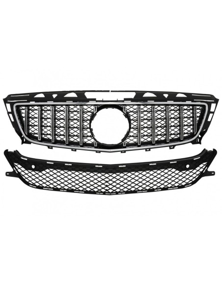 Griglia anteriore per Mercedes CLS W218 C118 (11-14) X218 Freno da tiro (12-14) GT-R Panamericana Design Chrom