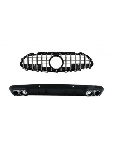 Griglia centrale w/ diffusore e per Mercedes CLS-Class C257 (18-up) GTR CLS53 Design solo AMG Line paraurti posteriore