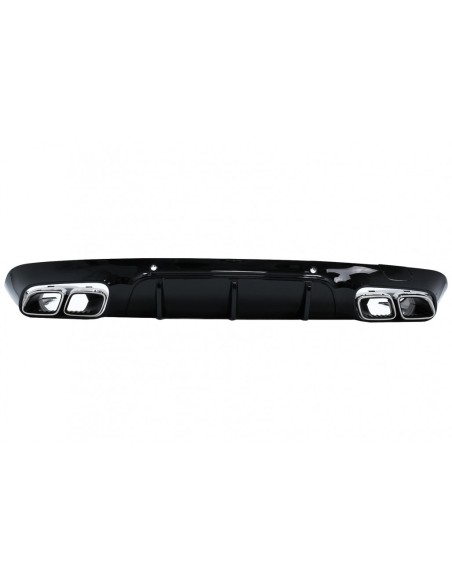 Diffusore posteriore w/ punte di scarico cromate per Mercedes CLS-Class C257 Sport Line (18-up) CLS63 Design