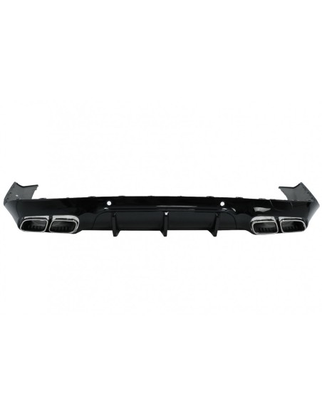 Diffusore posteriore w/ punte di scarico cromate per Mercedes CLS-Class C257 Sport Line (18-up) CLS63 Design