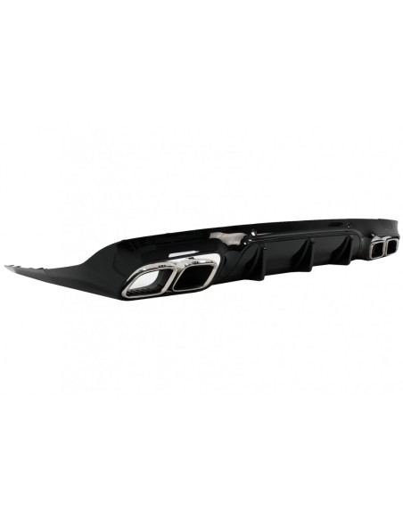Diffusore posteriore w/ punte di scarico cromate per Mercedes CLS-Class C257 Sport Line (18-up) CLS63 Design