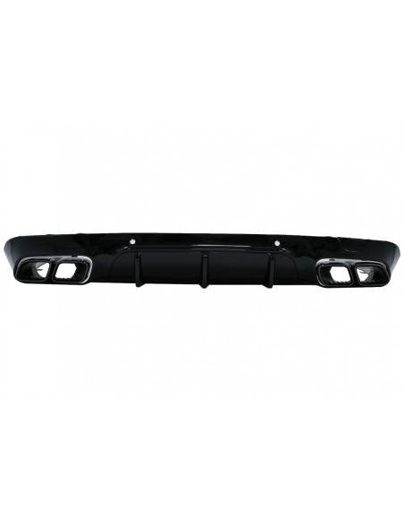 Diffusore posteriore w/ punte di scarico nere per Mercedes CLS-Class C257 Sport Line (18-up) CLS63 Design