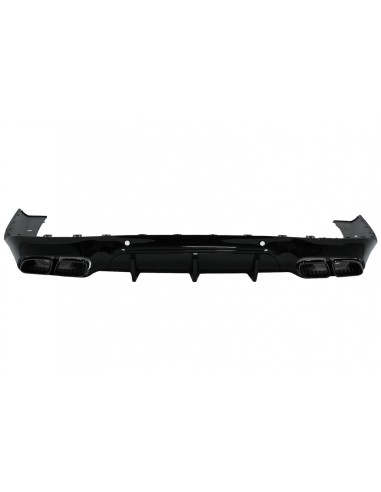 Diffusore posteriore w/ punte di scarico nere per Mercedes CLS-Class C257 Sport Line (18-up) CLS63 Design