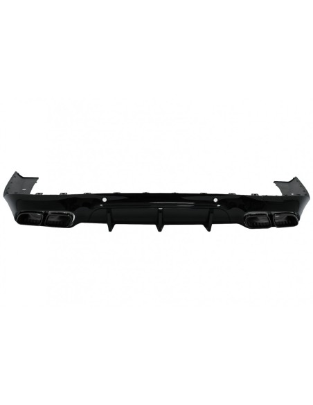 Diffusore posteriore w/ punte di scarico nere per Mercedes CLS-Class C257 Sport Line (18-up) CLS63 Design