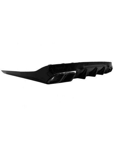 Diffusore posteriore w/ punte di scarico nere per Mercedes CLS-Class C257 Sport Line (18-up) CLS63 Design