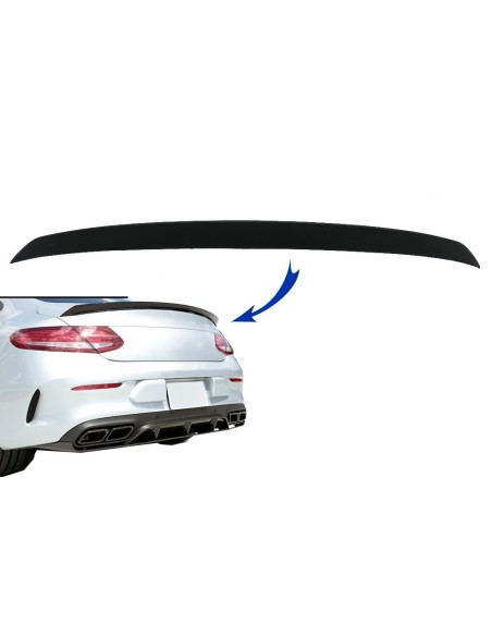 Spoiler bagagliaio per Mercedes C238 E-Class Coupé (16-up) Design Nero opaco