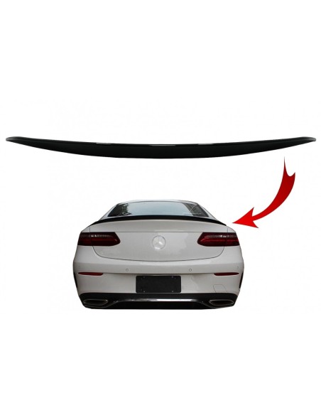 Bagagliaio Stivale Spoiler per Mercedes E-Class C238 Coupé (16-up) Piano Nero