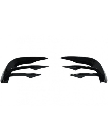 Paraurti anteriore alette laterali Flics per Mercedes E-Class W213 S213 C238 A238 Facelift (-up) Piano nero per AMG Sport Line
