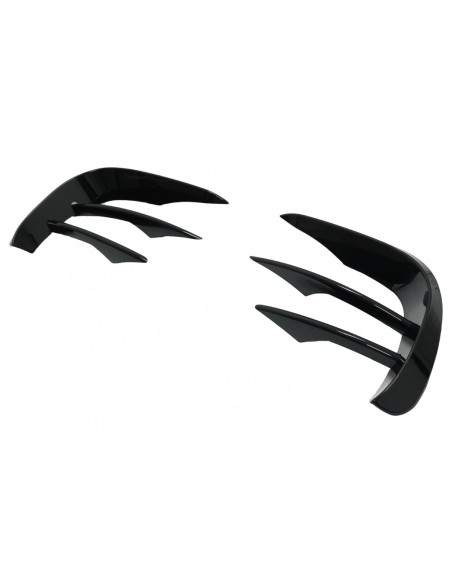 Paraurti anteriore alette laterali Flics per Mercedes E-Class W213 S213 C238 A238 Facelift (-up) Piano nero per AMG Sport Line