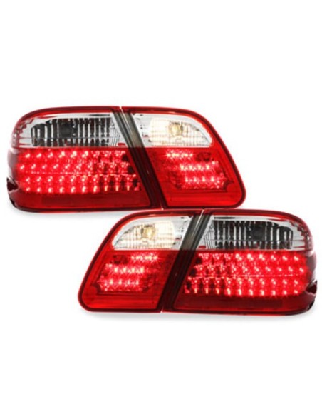 Fanali posteriori a LED per MERCEDES Benz E-class W210 95-02 red-Crys.