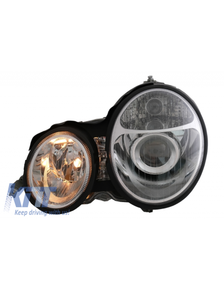 Fari per Mercedes E Classe W210 (1995-05.1999) HID Look Chrome