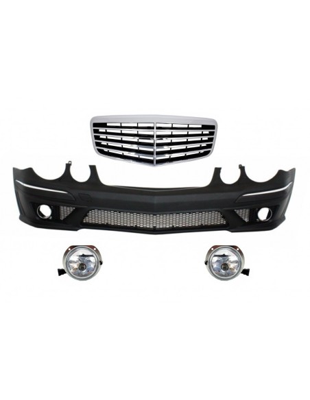 Paraurti anteriore per Mercedes W211 E-Class (06-09) Montaggio w/ Facelift griglia anteriore