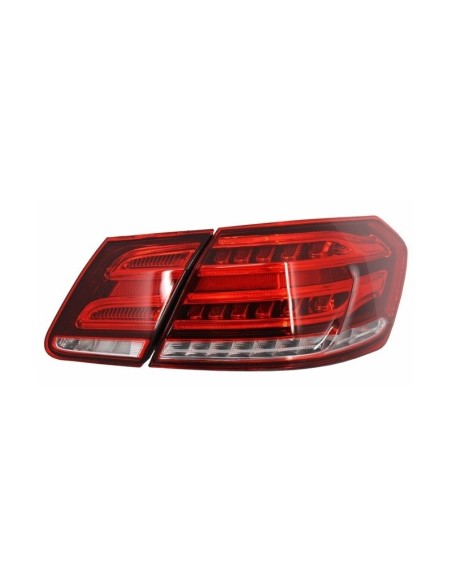 Fanali posteriori a LED per Mercedes E-Class W212 (09-13) Conversione Facelift Design rosso chiaro