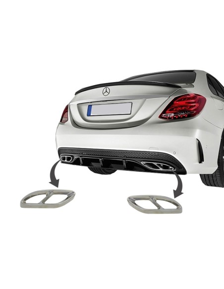 Suggerimenti per silenziatore per Mercedes C-Class W5 S65 E65 GLE W166 X166 GLC W253 Design sportivo