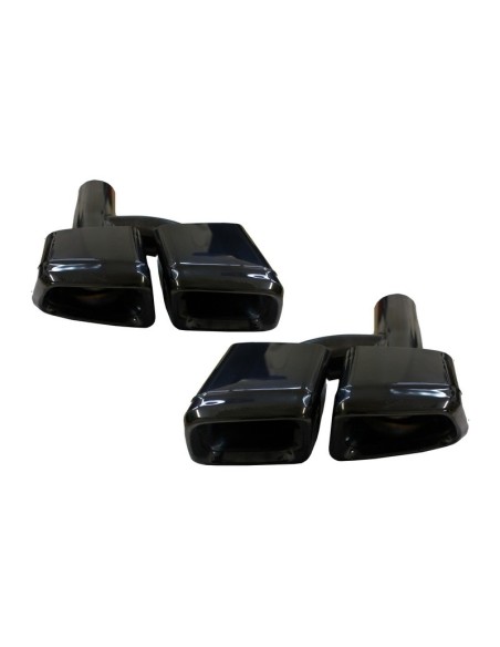 per MERCEDES Marmitta Suggerimenti Coda Tubi W221 W164 W166 W212 W218 S-class E-class CLS ML S63 E63 Black Edition