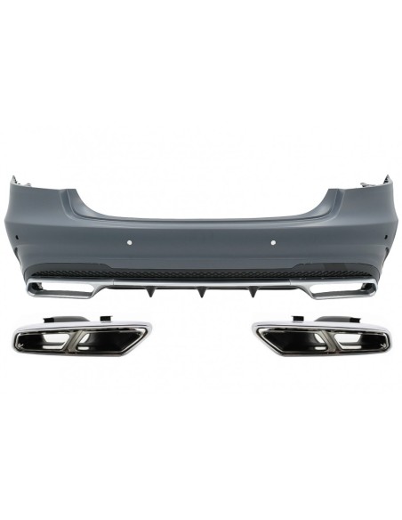 Paraurti posteriore w/ scarico per Mercedes E-Class W212 Facelift (13-16) E63 Design