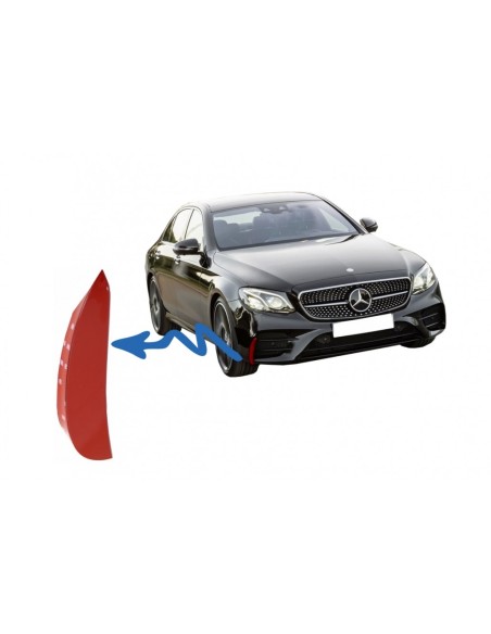 Il paraurti anteriore sbatte le alette laterali Flics per Mercedes E-Class W213 S213 C238 A238 E43 E53 progetta rosso