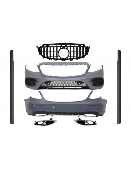 Kit completo w/ griglia centrale e suggerimenti per silenziatore per Mercedes E-Class W213 (16-19) GT-R E43 E53