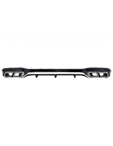 Paraurti posteriore diffusore d'aria w/ scarico Chrome Edition per Mercedes E-Class W213 AMG Line (16-19) E63 Design