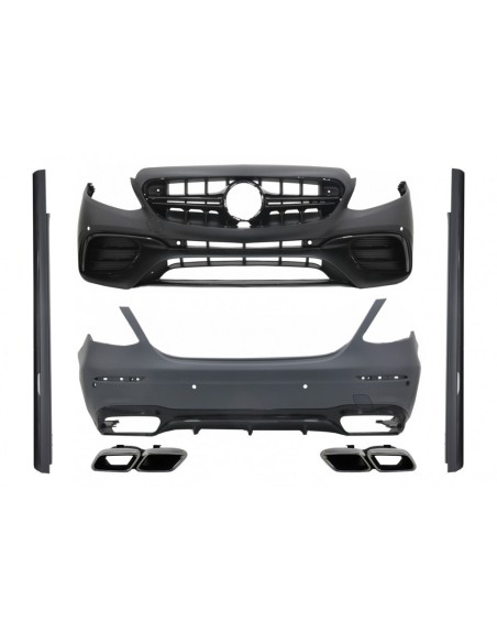 Kit per Mercedes E-Class W213 (16-19) E63 Design w/ scarico Suggerimenti marmitta Chrome