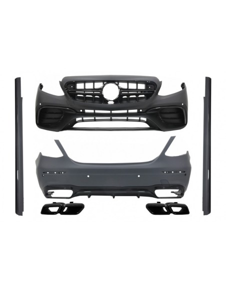 Kit per Mercedes E-Class W213 (16-19) E63 Design w/ scarico nero