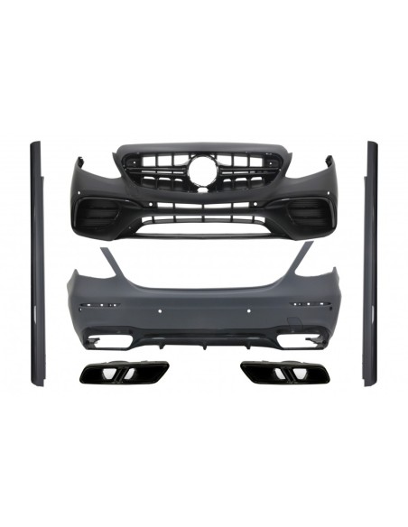 Kit per Mercedes E-Class W213 (16-19) E63 Design w/ scarico nero