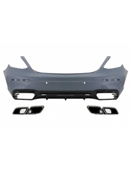 Paraurti posteriore w/ scarico Chrome per Mercedes E-Class W213 (16-19) E63 Design