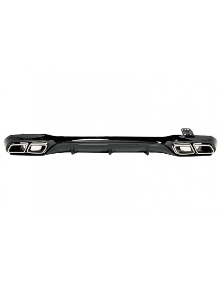 Diffusore posteriore w/ punte di scarico cromate per Mercedes E-Class W213 Sport Line (16-19) E63 Design