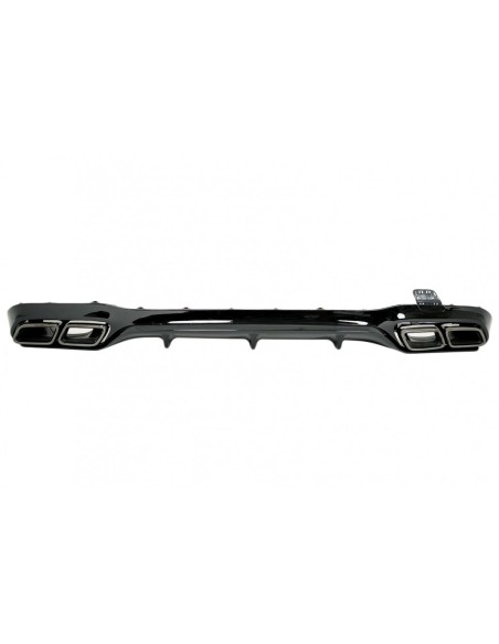 Diffusore posteriore w/ punte di scarico nere per Mercedes E-Class W213 Sport Line (16-19) E63 Design Night Package