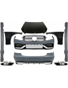 Kit per Mercedes W212 E-Class Facelift (13-up) E63 Design w/ Suggerimenti silenziatore di scarico