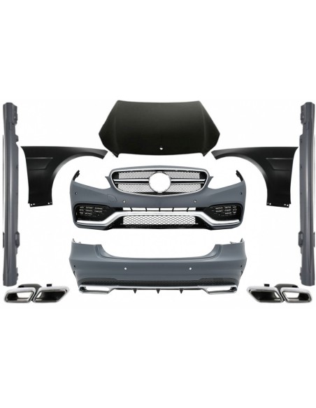 Kit per Mercedes W212 E-Class Facelift (13-up) E63 Design w/ Suggerimenti silenziatore di scarico
