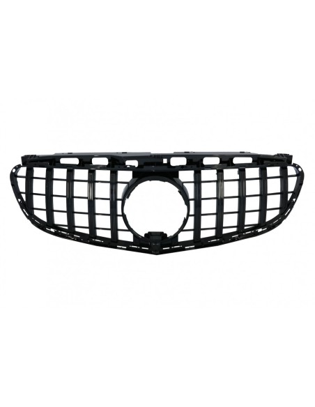 Griglia centrale per Mercedes E-Class W212 S212 Facelift (13-16) GT-R Panamericana Design Full Piano Black