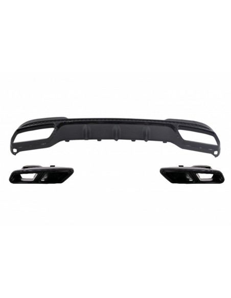 Diffusore posteriore w/ scarico suggerimenti tubo di scarico nero per MERCEDES E-Class W212 S212 AMG Sport Line Facelift (13-16)