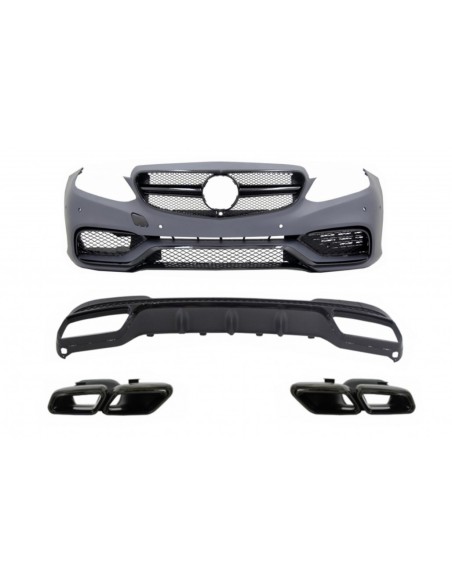 Paraurti anteriore per Mercedes E-Class W212 S212 Facelift (13-16) w/ Diffusore posteriore per Sport Pack Black Edition