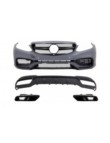 Paraurti anteriore per Mercedes E-Class W212 S212 Facelift (13-16) w/ Diffusore posteriore per Sport Pack Black Edition