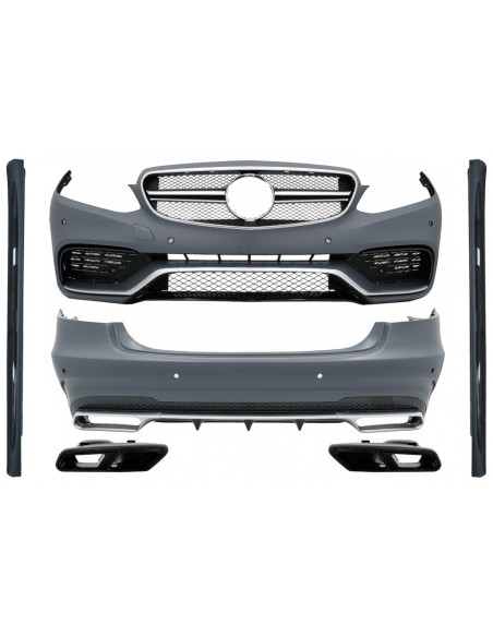 Kit completo w/ punte di scarico nere per Mercedes E-Class W212 Facelift (13-16) E63 Design