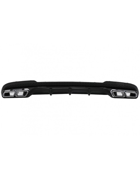 Diffusore posteriore w/ Chrome per Mercedes E-Class W212 S212 Facelift (13-16) solo Sport pacchetto paraurti