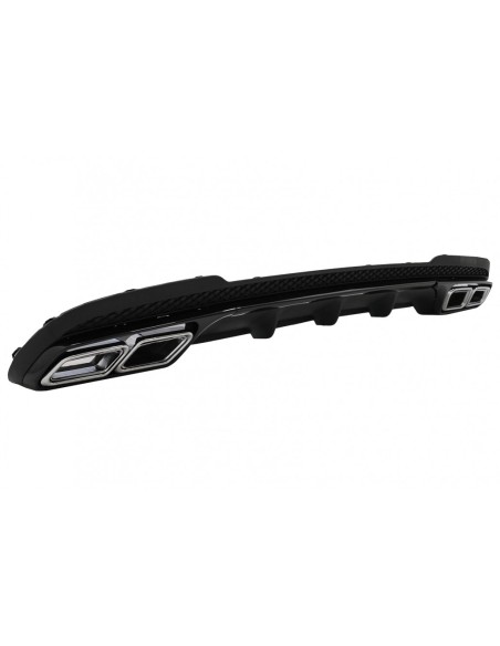 Diffusore posteriore w/ Chrome per Mercedes E-Class W212 S212 Facelift (13-16) solo Sport pacchetto paraurti