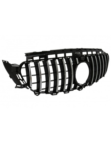 Griglia centrale per Mercedes E-Class W213 S213 C238 A238 (16-19) GT-R Panamericana Design nero cromato