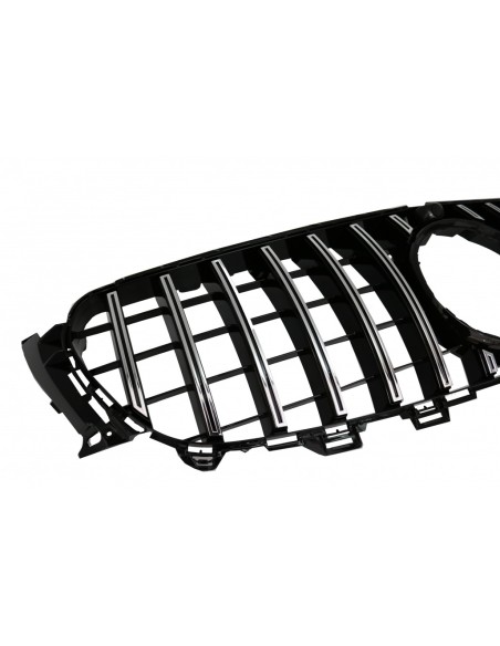 Griglia centrale per Mercedes E-Class W213 S213 C238 A238 (16-19) GT-R Panamericana Design nero cromato
