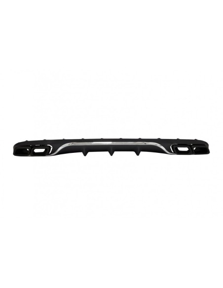Diffusore posteriore w/ scarico per Mercedes E-Class W213 S213 Standard (16-19) E63 Design Nero