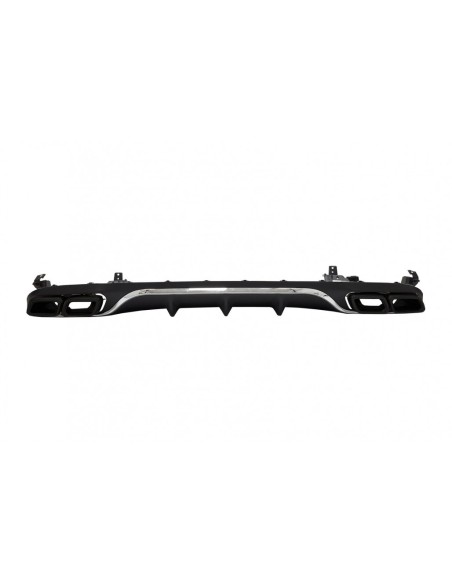 Diffusore posteriore w/ scarico per Mercedes E-Class W213 S213 Standard (16-19) E63 Design Nero