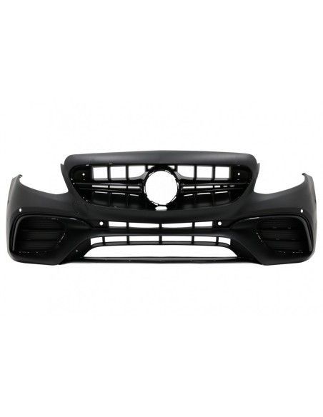 Paraurti anteriore w/ diffusore e silenziatore di scarico suggerimenti nero per Mercedes E-Class W213 S213 Standard (16-19)