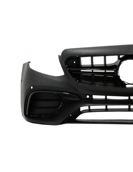 Paraurti anteriore w/ diffusore e silenziatore di scarico suggerimenti nero per Mercedes E-Class W213 S213 Standard (16-19)