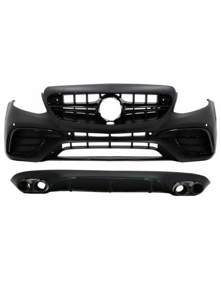 Paraurti anteriore w/ diffusore e silenziatore di scarico suggerimenti per Mercedes E-Class C238 A238 (16-up) E63