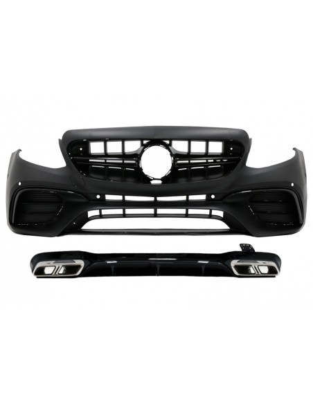 Paraurti anteriore w/ diffusore posteriore e marmitta di scarico suggerimenti per Mercedes E-Class W213 (16-up)